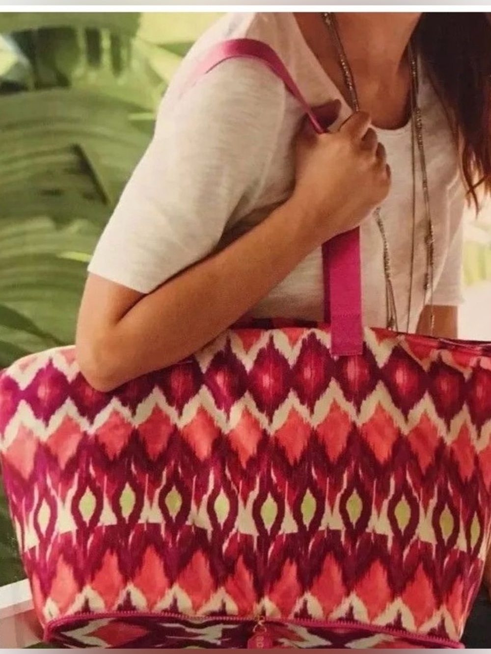 Chico’s Be Bold Ikat Packable XL Nylon Tote